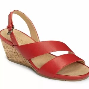 Aerosoles red cork wedges 10.5